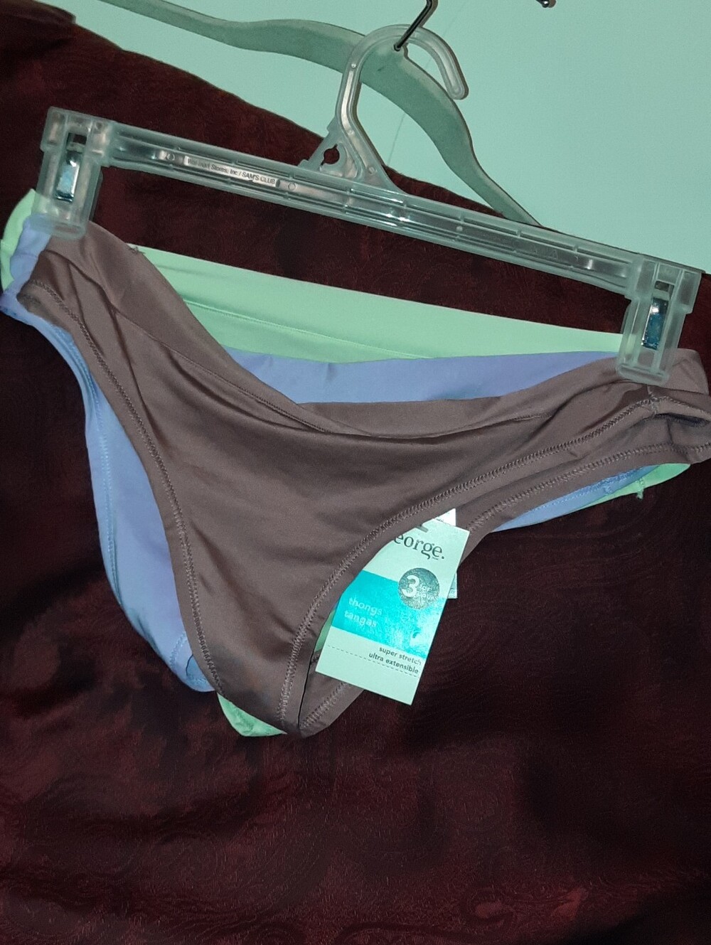 NWT lot of 3 pairs🌹 SEXY assorted colors PANTIES THONGS Nude Lime Purple Med